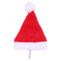 Drop Shipping Hot Sale Cat Dog Christmas Decoration Short Plush Christmas Hat Pet Santa Hat